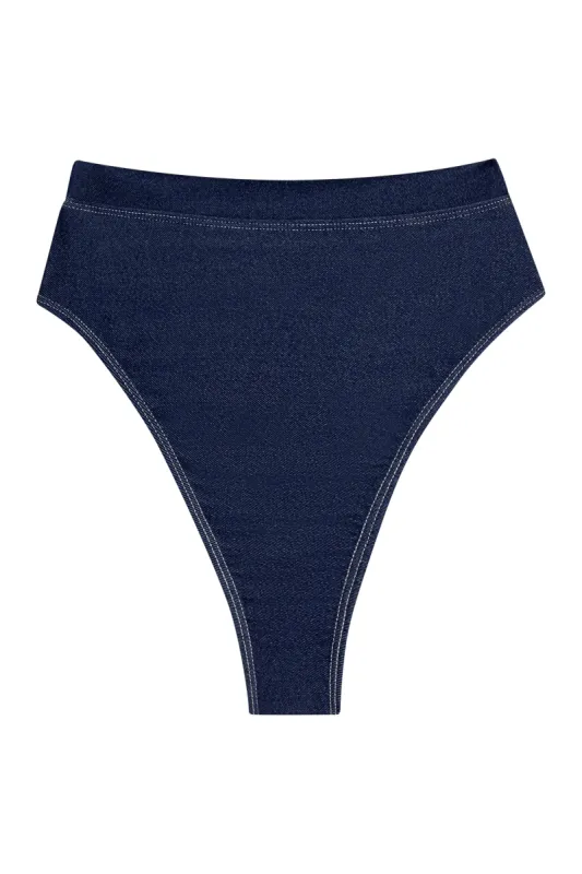 Riviera Bottom - Blue Denim sold by Monday Swimwear