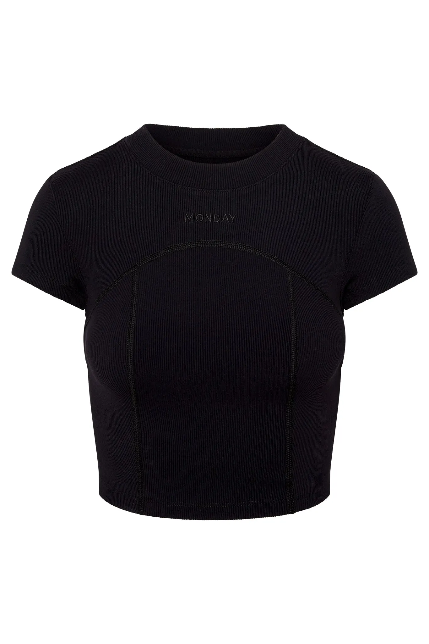 Joshua Tree Top - Black Thick Rib sold by Monday Swimwear