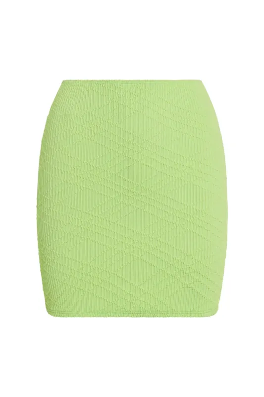 Cayman Skirt - Honeydew Summer Plaid sold by Monday Swimwear