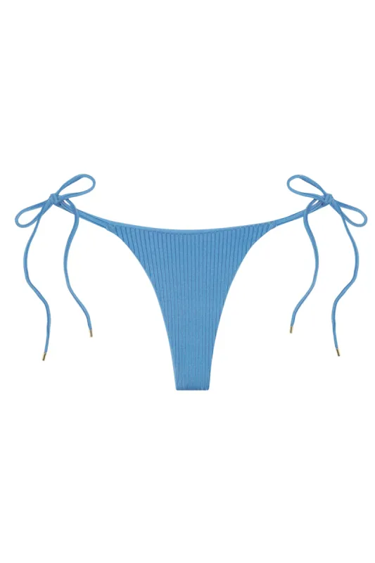 Palma Bottom - Dream Blue Wide Rib sold by Monday Swimwear