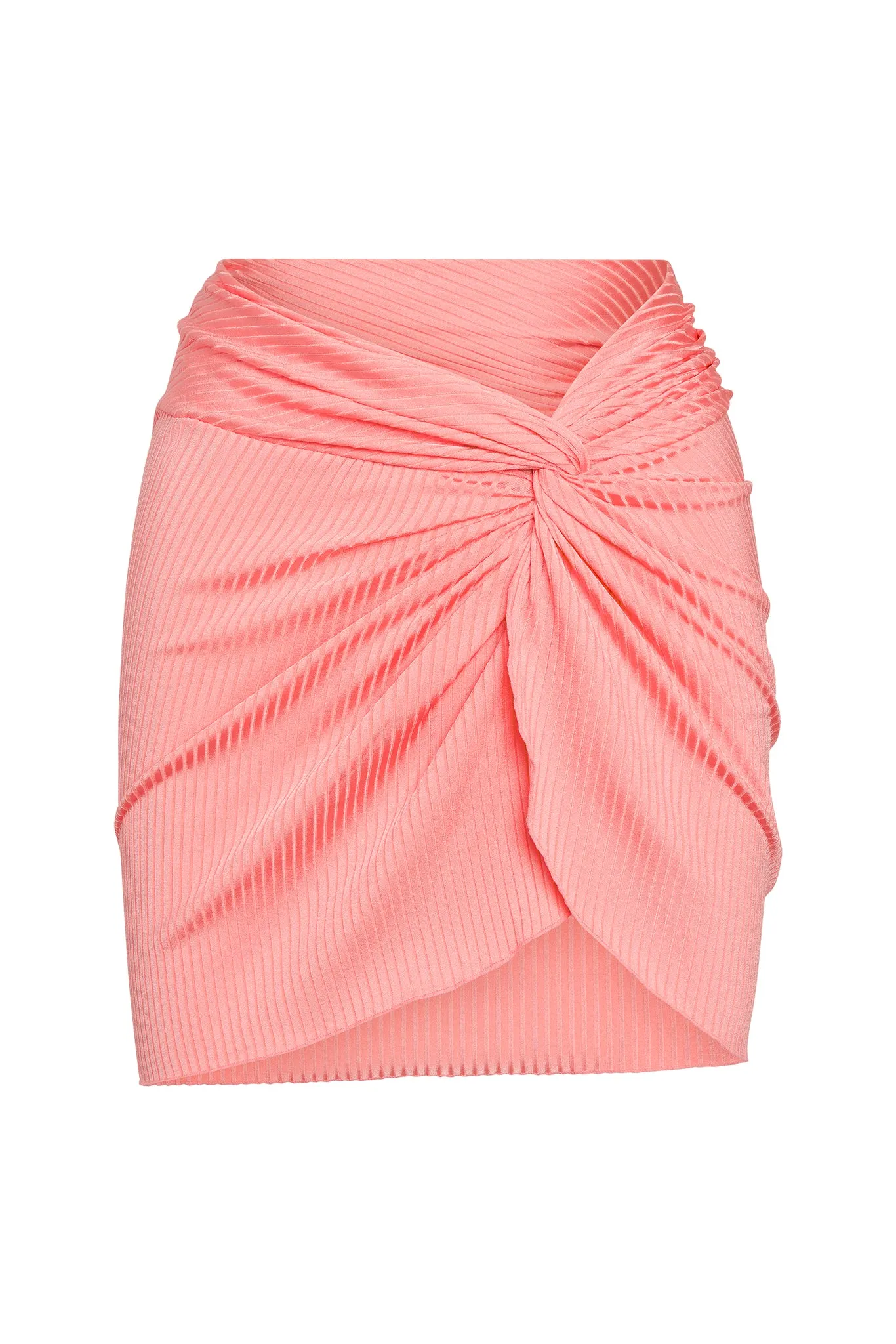 Andros Mini Sarong - Guava Wide Rib sold by Monday Swimwear