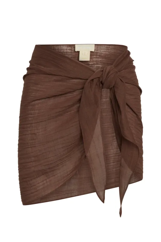 South Beach Sarong - Coco Crinkle sold by Monday Swimwear