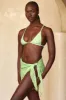 South Beach Sarong - Cypress Geo Crinkle Linen sold by Monday Swimwear