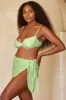 South Beach Sarong - Cypress Geo Crinkle Linen sold by Monday Swimwear