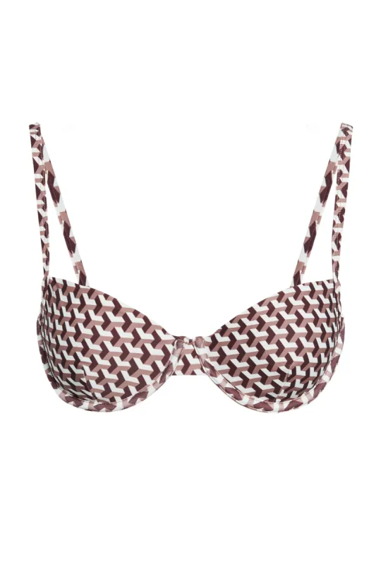 Capri Top - Husk Geo sold by Monday Swimwear