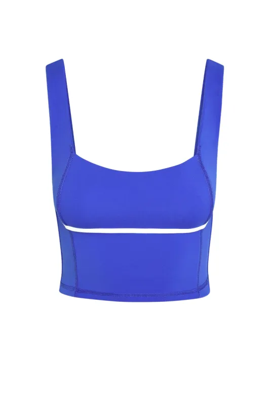 Zion Tank - Cobalt/Ivory sold by Monday Swimwear