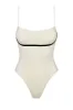 Sausalito One Piece - Ivory/Black sold by Monday Swimwear