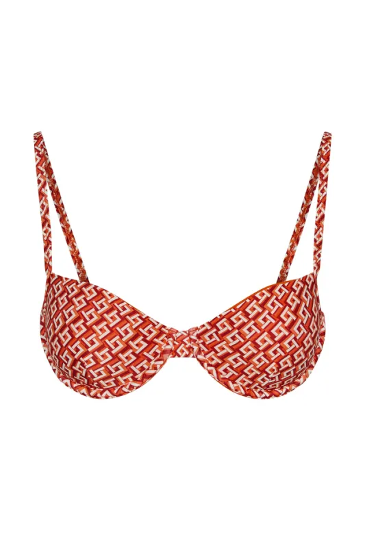 Capri Top - Lattice Geo sold by Monday Swimwear