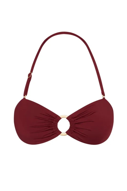 Costa Rica Top - Burgundy sold by Monday Swimwear