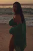 Barcelona Tunic - Palm Green Crinkle Linen sold by Monday Swimwear