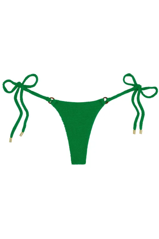 Havana Thong - Palm Green Crinkle sold by Monday Swimwear