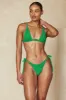 Havana Thong - Palm Green Crinkle sold by Monday Swimwear
