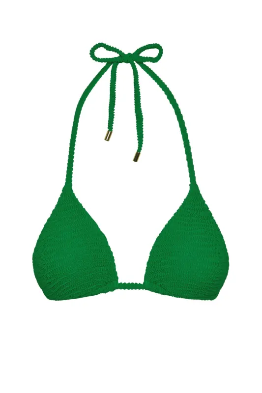 Palma Top - Palm Green Crinkle sold by Monday Swimwear