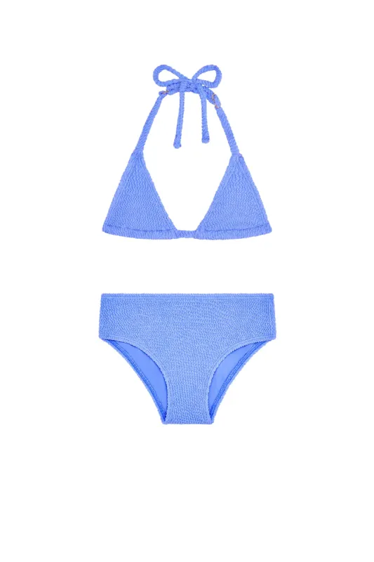 Palma Top & Seychelles Bottom Set - Pool Crinkle sold by Monday Swimwear