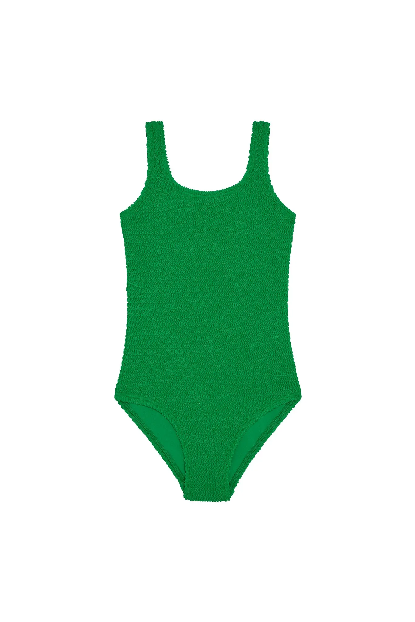 Sardinia One Piece - Palm Green Crinkle sold by Monday Swimwear