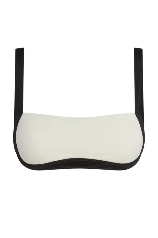 Santorini Top - Ivory/Black sold by Monday Swimwear