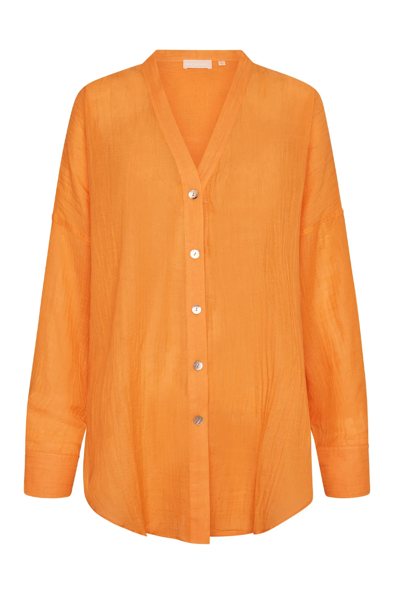 Barcelona Tunic - Clementine Crinkle Linen sold by Monday Swimwear