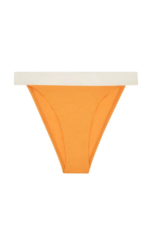 Santorini Bottom - Clementine/Ivory Boucle sold by Monday Swimwear