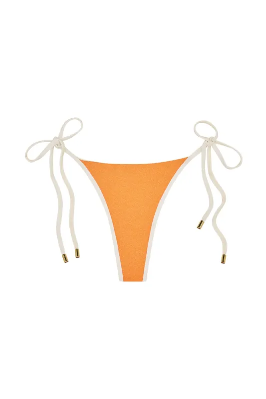 Palma Thong - Clementine/Ivory Boucle sold by Monday Swimwear
