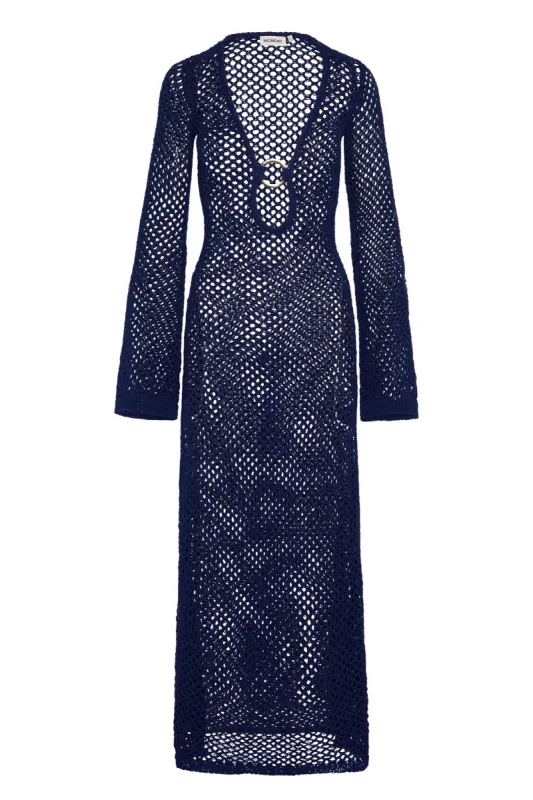 Montego Dress - Midnight Crochet sold by Monday Swimwear