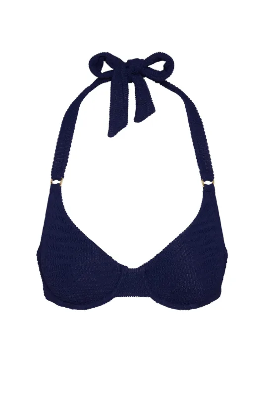 Honolulu Top - Midnight Crinkle sold by Monday Swimwear