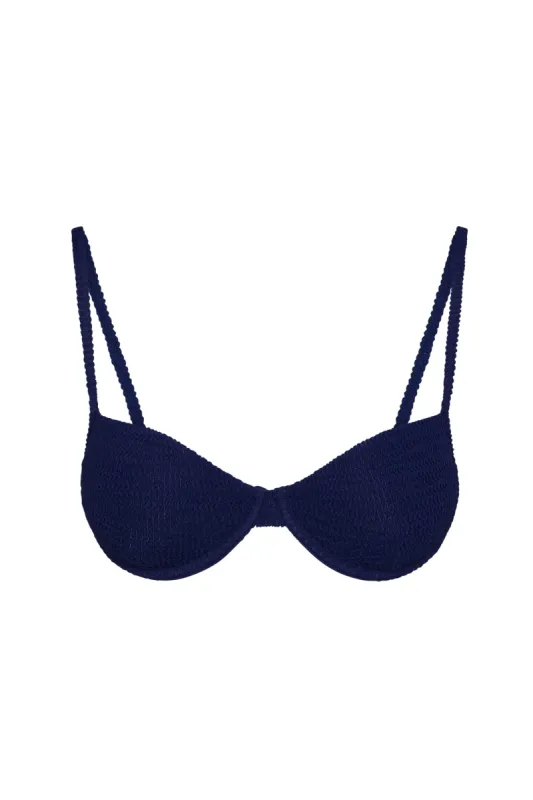 Capri Top - Midnight Crinkle sold by Monday Swimwear