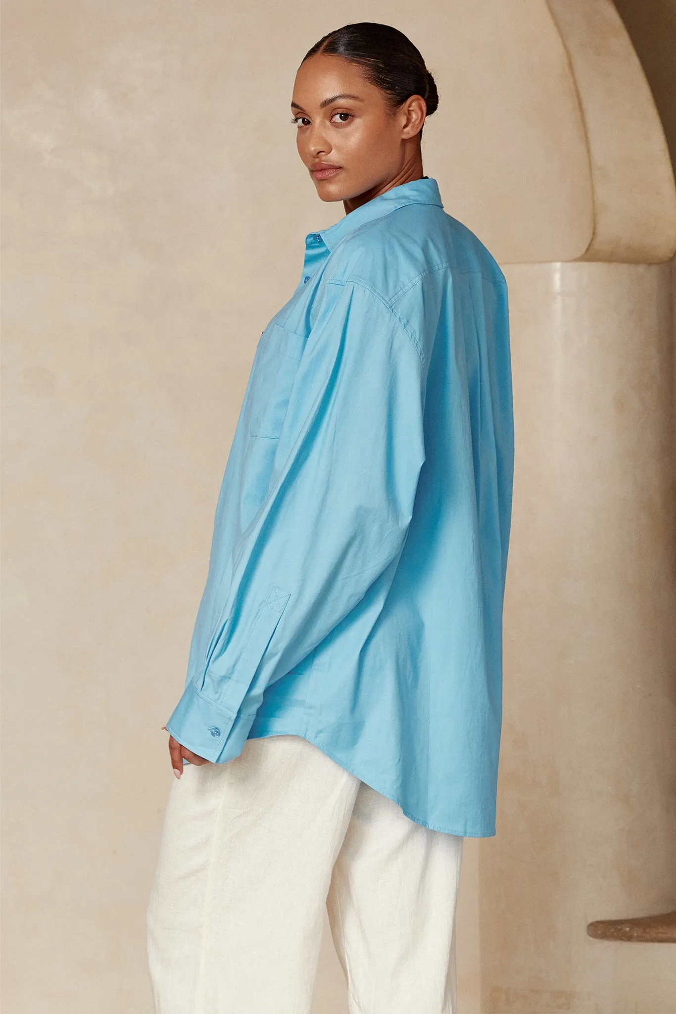 La Jolla Shirt - Ibiza Blue sold by Monday Swimwear product image thumbnail 3