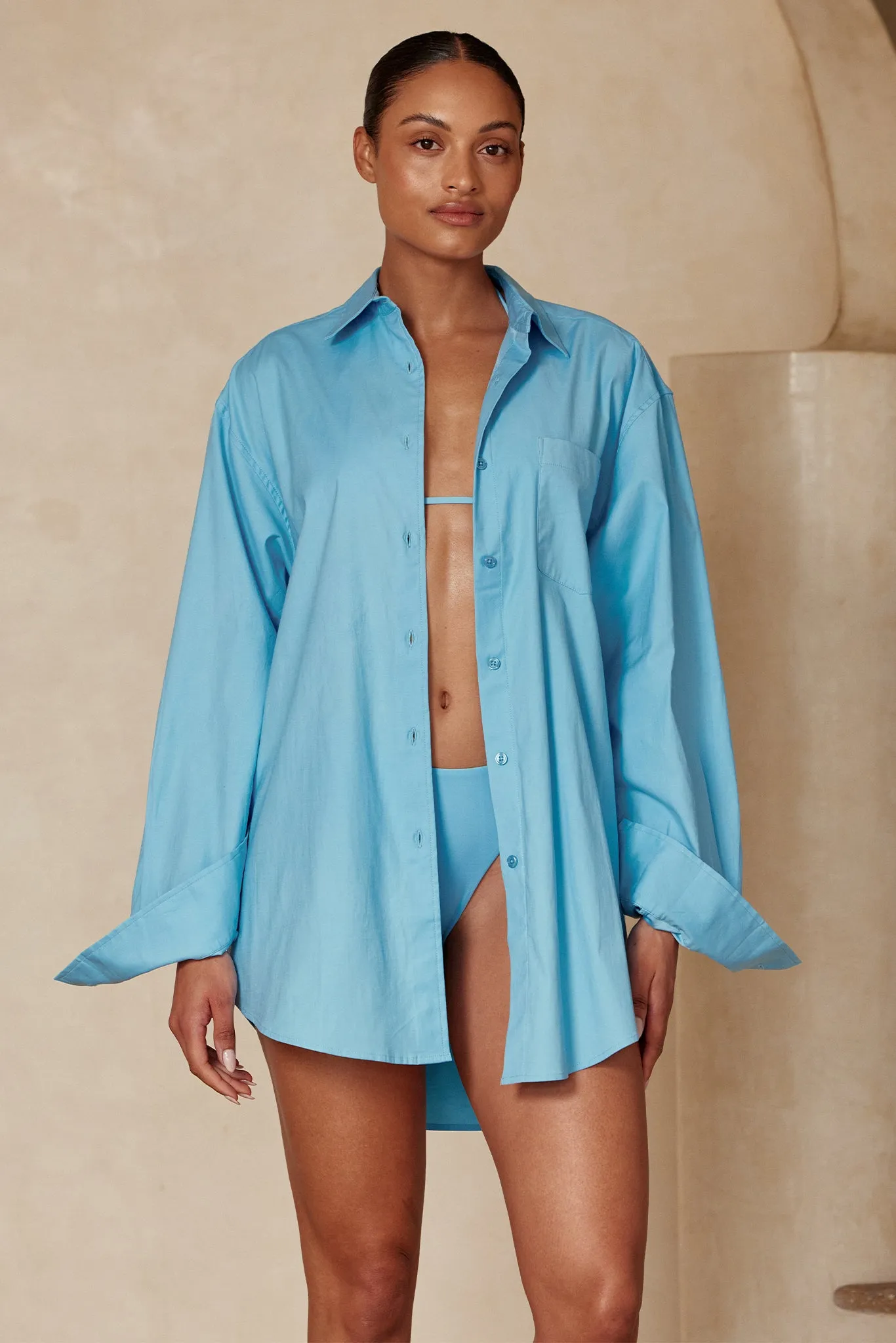 La Jolla Shirt - Ibiza Blue sold by Monday Swimwear product image thumbnail 2