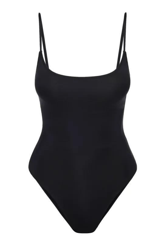 Bahamas One Piece Long Body - Black sold by Monday Swimwear