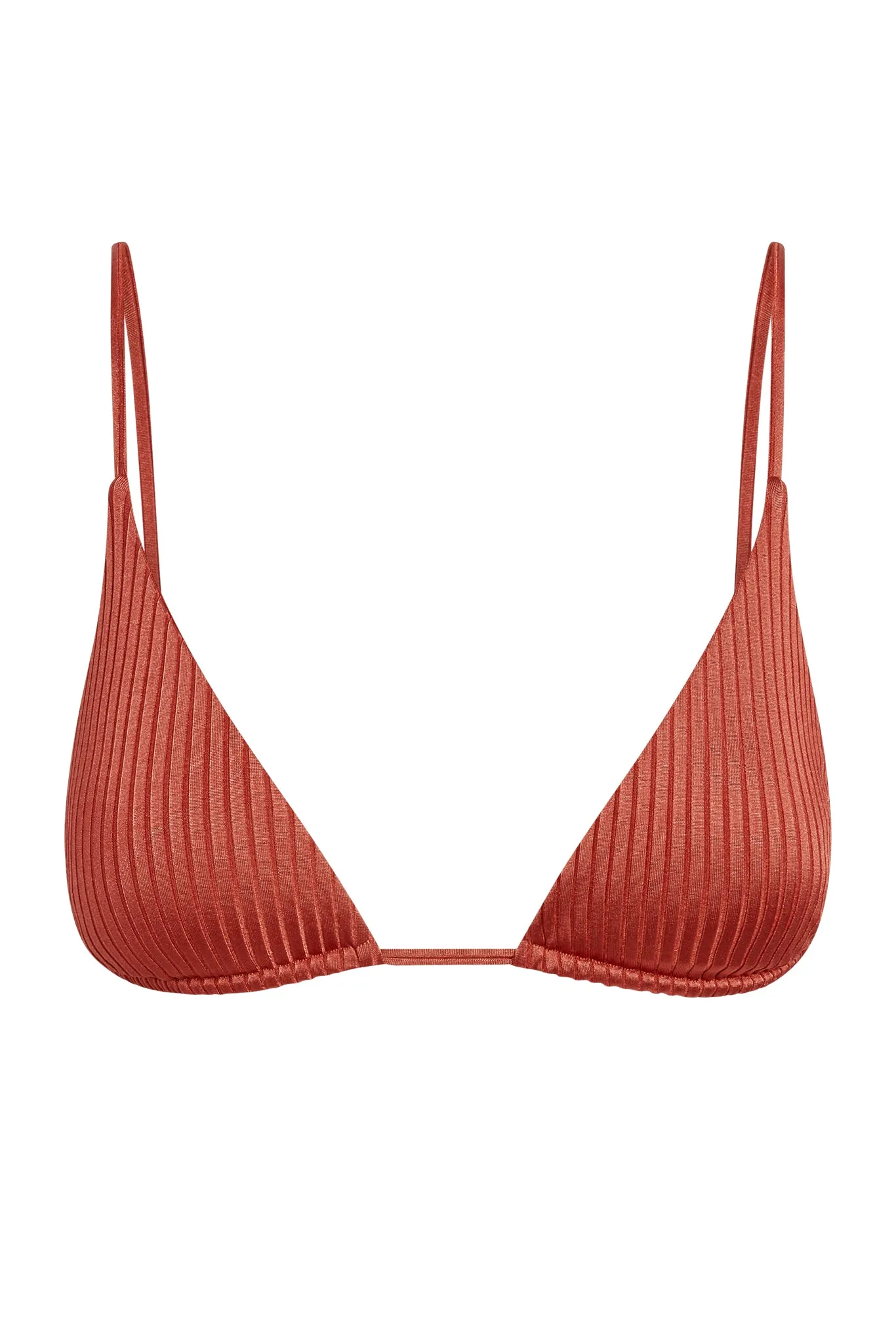Kauai Top - Copper Wide Rib sold by Monday Swimwear