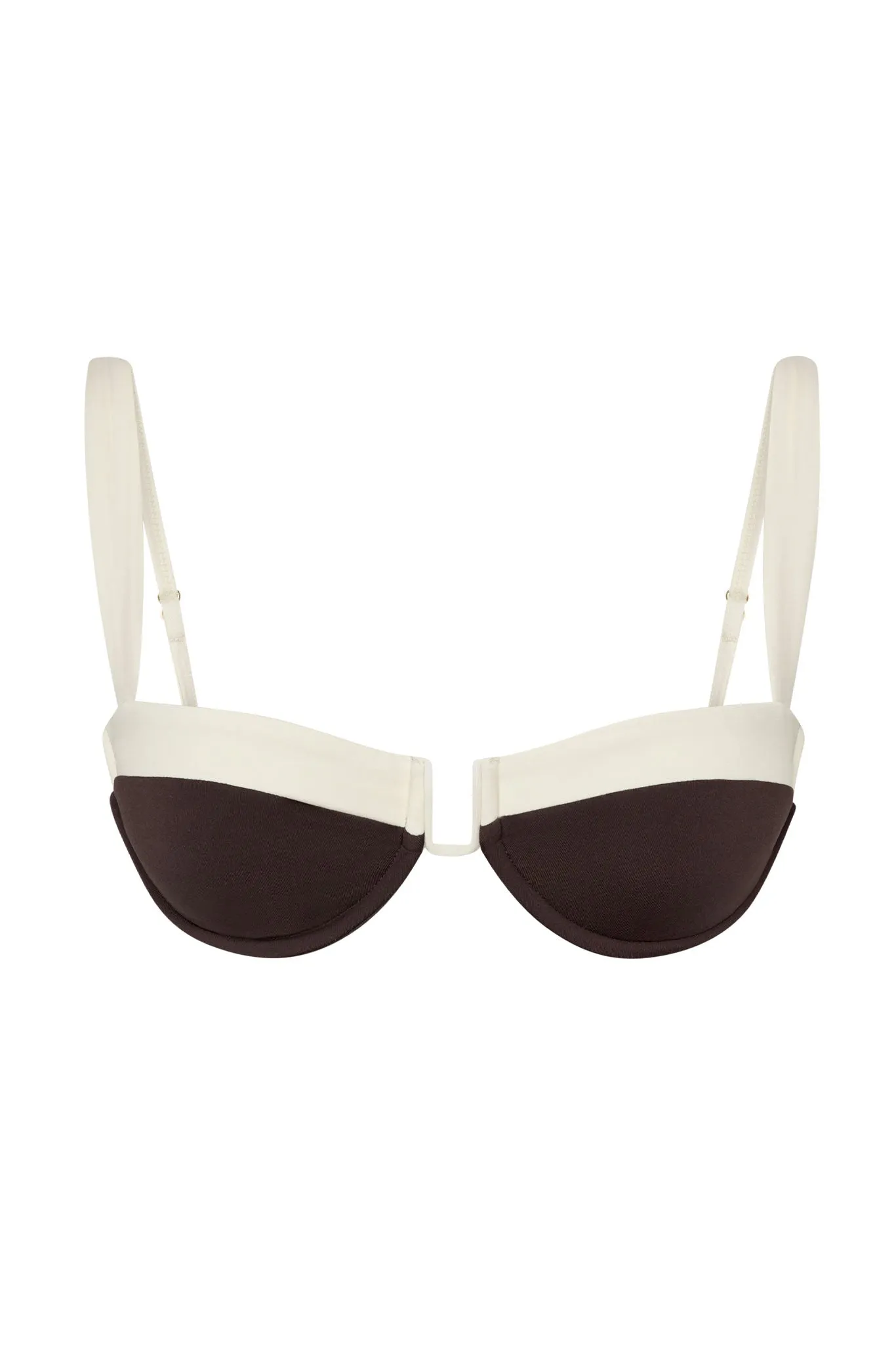 Cala Roja Top - Espresso/Ivory sold by Monday Swimwear