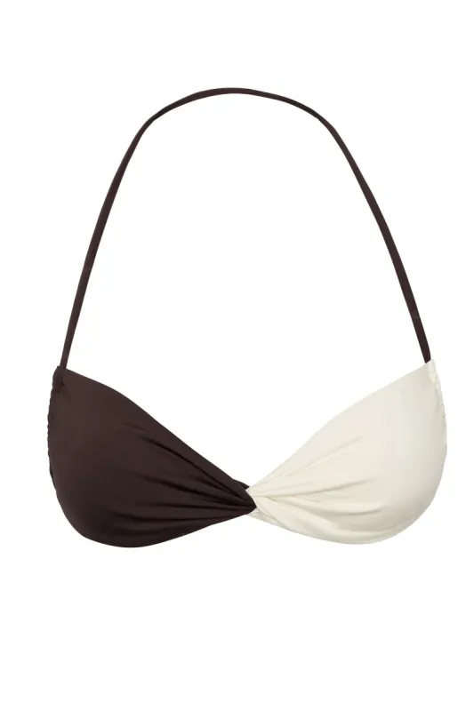 Tamarama Top - Espresso/Ivory sold by Monday Swimwear