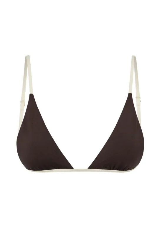 Barbados Top - Espresso/Ivory sold by Monday Swimwear