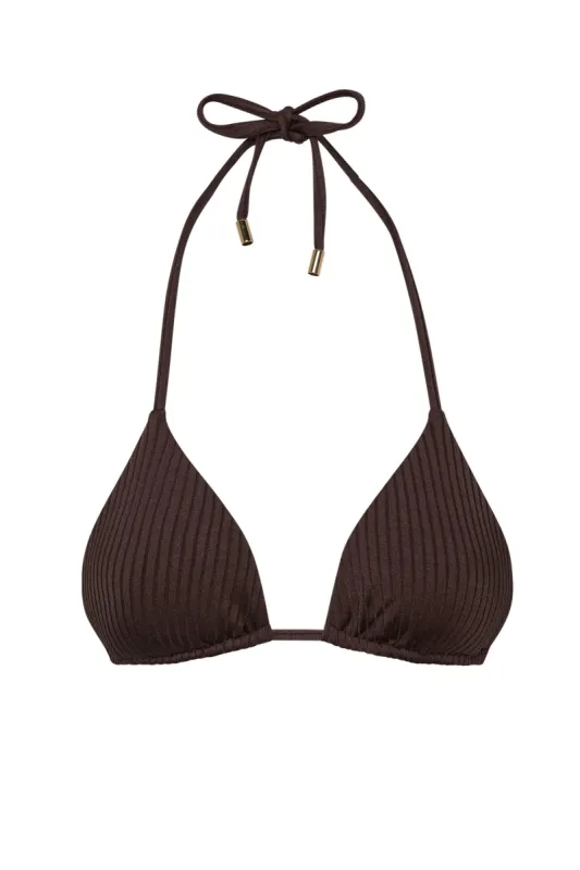 Palma Top - Espresso Wide Rib sold by Monday Swimwear