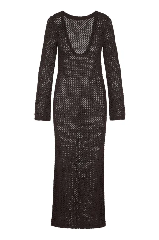 Cozumel Dress - Espresso Petit Crochet sold by Monday Swimwear