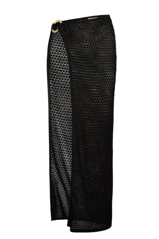 Palermo Skirt - Black Lace Crochet sold by Monday Swimwear