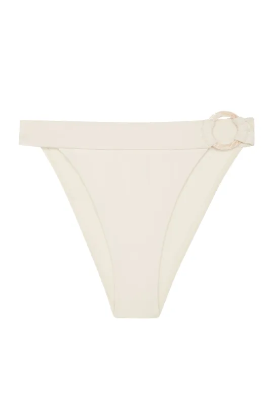Antigua Bottom - Ivory w/ Pearl Ring sold by Monday Swimwear