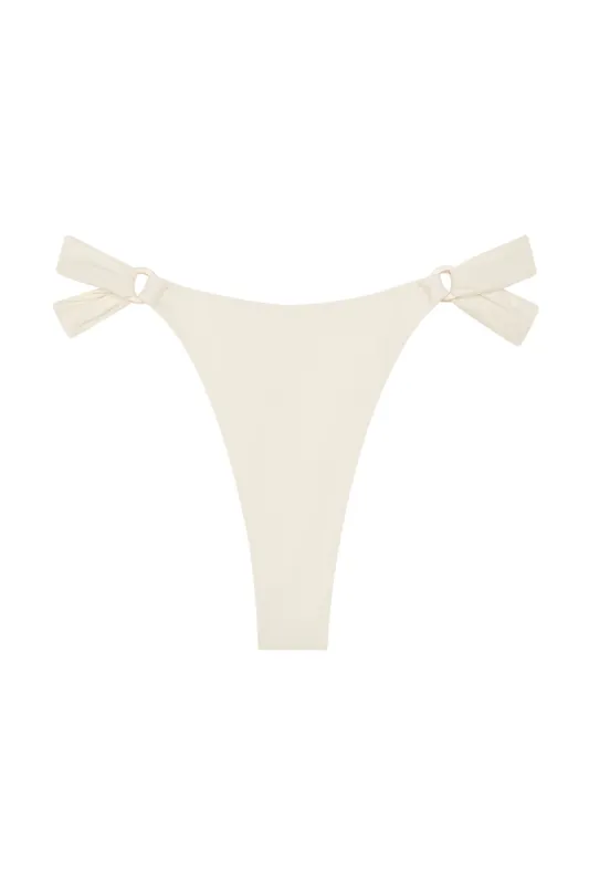 Morocco Bottom - Ivory w/ Pearl Ring sold by Monday Swimwear
