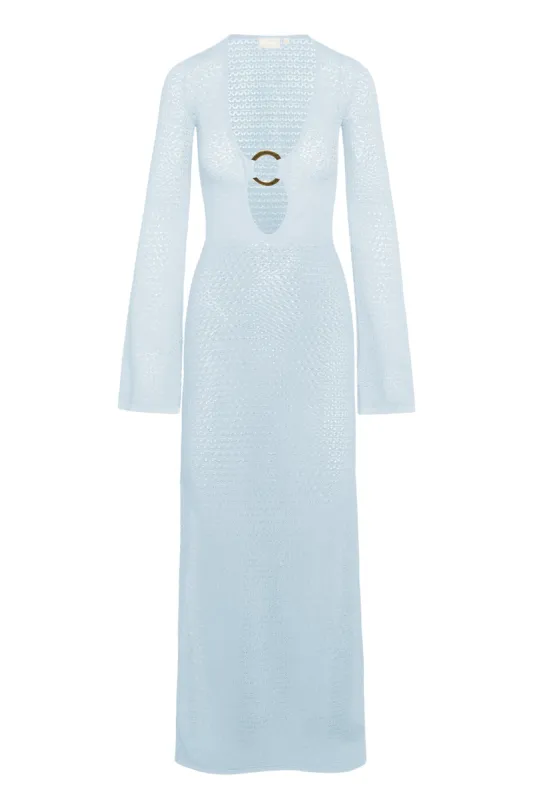 Montego Dress - Ice Lurex Lace Crochet sold by Monday Swimwear