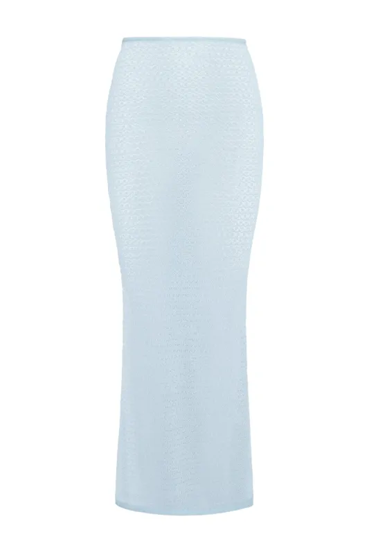 Fontelina Skirt - Ice Lurex Lace Crochet sold by Monday Swimwear