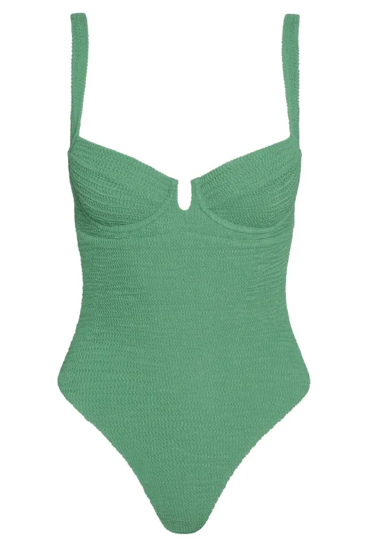 Clovelly One Piece - Pond Crinkle sold by Monday Swimwear