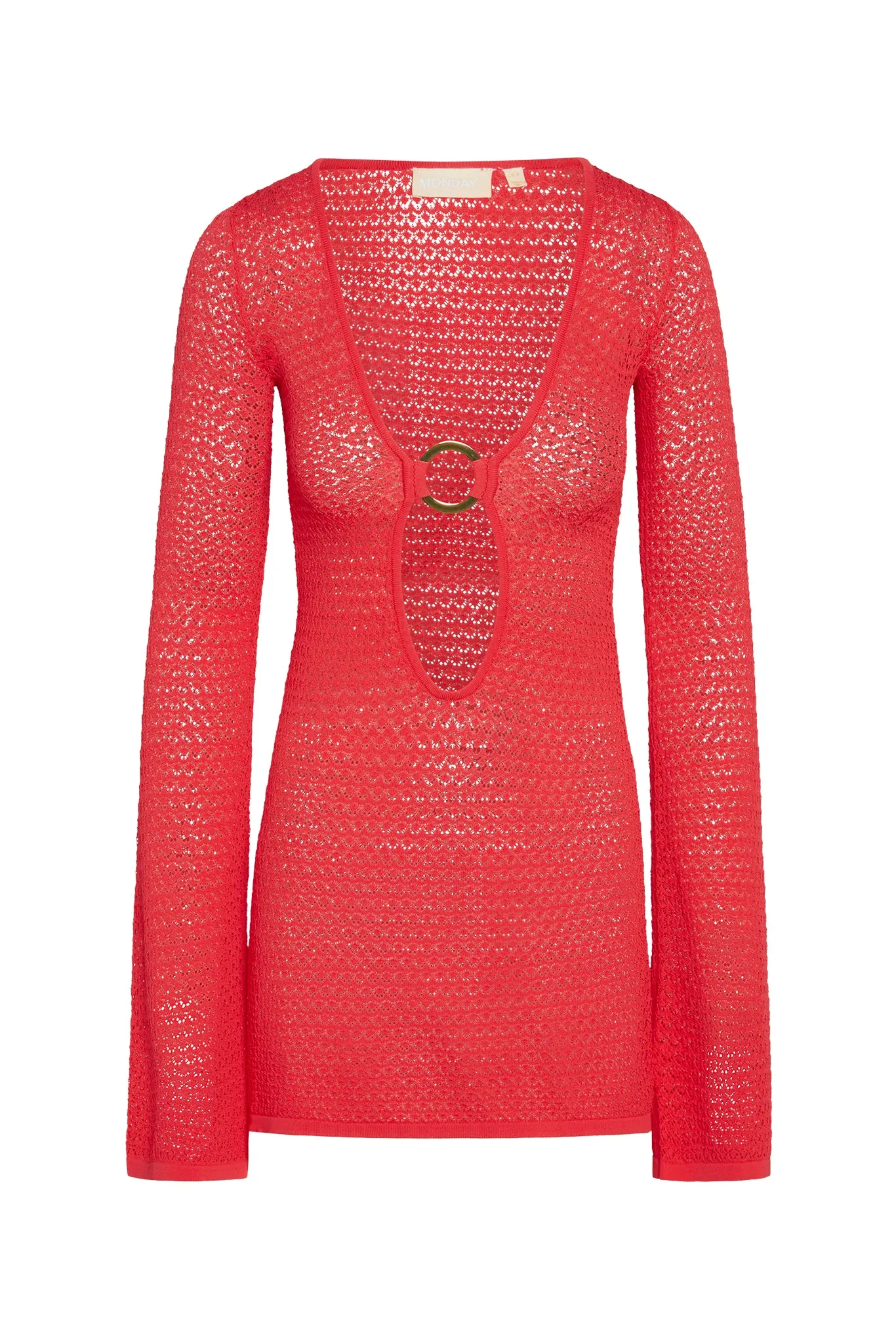 Montego Mini Dress - Strawberry Lace Crochet sold by Monday Swimwear