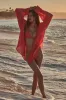 Barcelona Tunic - Strawberry Crinkle Linen sold by Monday Swimwear