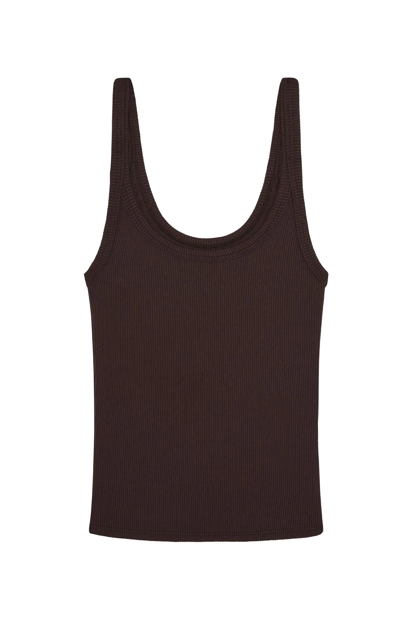 Devin Tank - Espresso Rib sold by Monday Swimwear