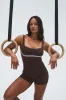 Zion Romper - Espresso/Ivory sold by Monday Swimwear