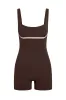 Zion Romper - Espresso/Ivory sold by Monday Swimwear