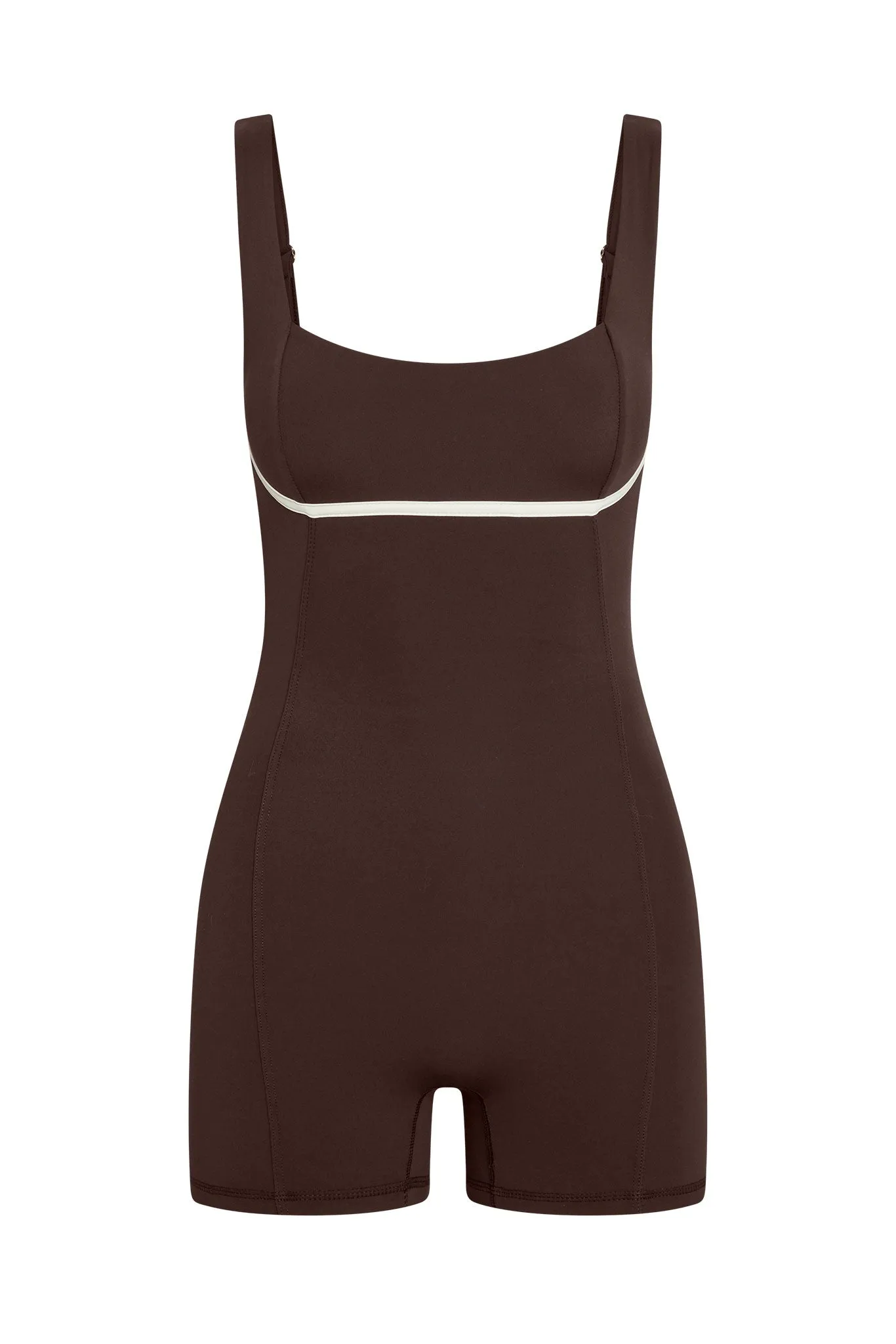 Zion Romper - Espresso/Ivory sold by Monday Swimwear