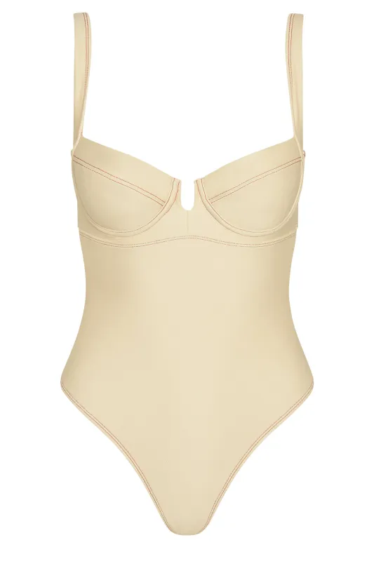 Clovelly One Piece - Champagne Denim sold by Monday Swimwear