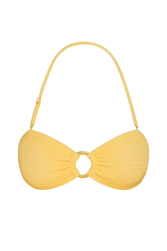 Costa Rica Top - Honey Crinkle sold by Monday Swimwear