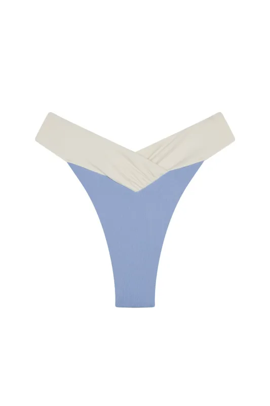 Marseille Bottom - Azure/Ivory sold by Monday Swimwear